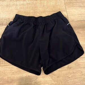black athletic shorts